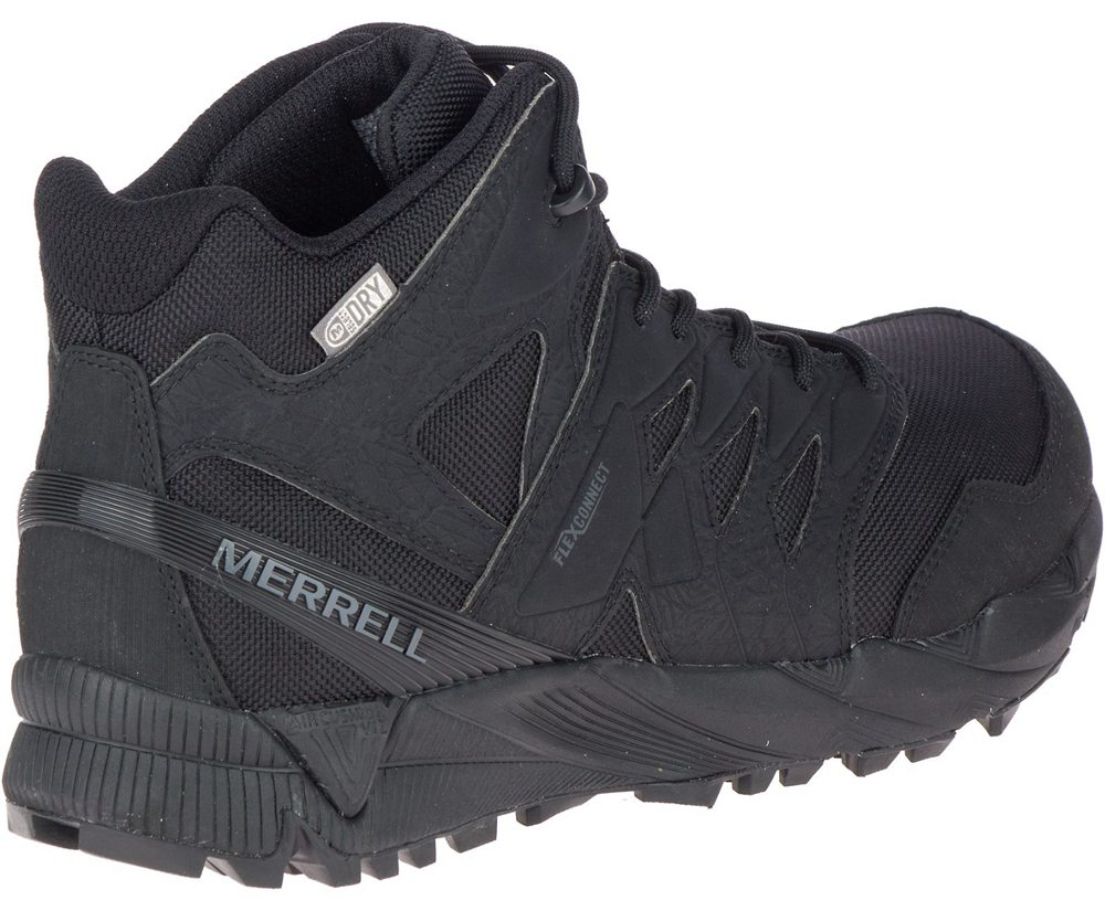 Merrell Boots Black - Agility Peak Mid Tactical Waterproof - Womens 36RNPWABY